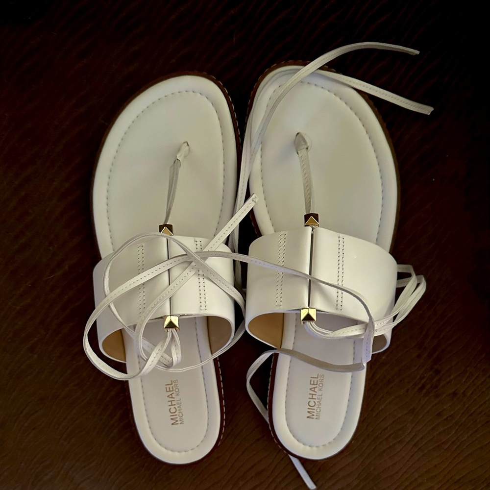 Bright white Michael Michael Kors sandals